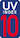 uv 9.9index rounded